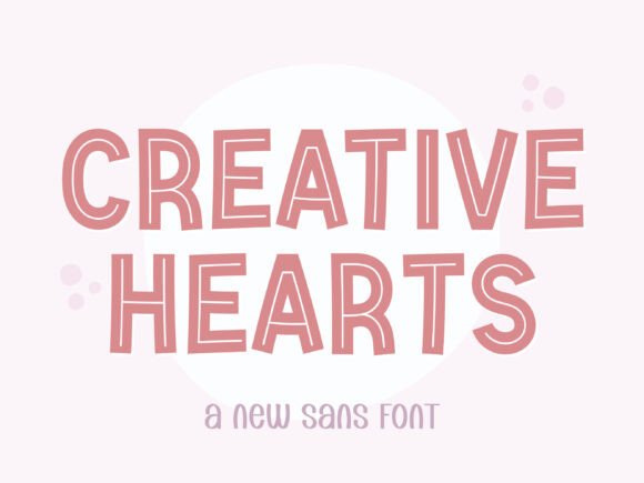 Creative Hearts: A Charming Sans Serif Font for Handmade Branding