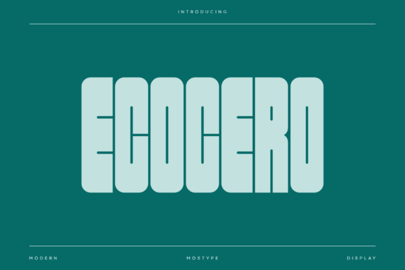 Ecocero: A Strong Sans Serif Font for Bold Brand Identity
