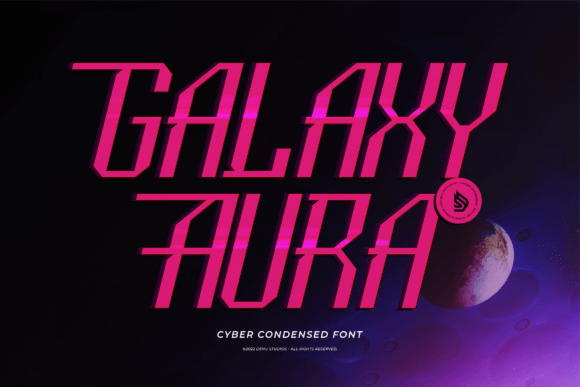 Galaxy Aura: A Cyber Condensed Font for Modern Brand Identity