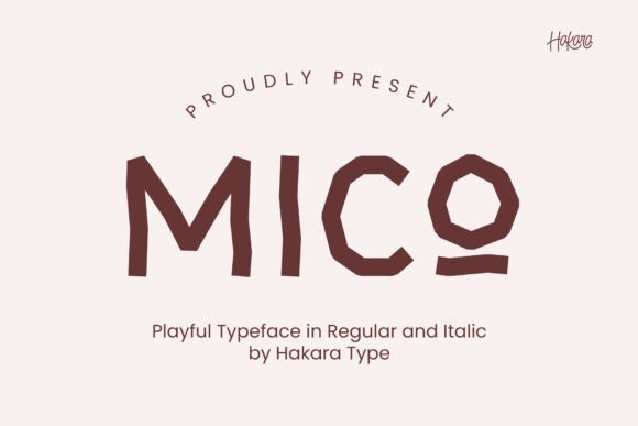 Mico Typeface: Bold Zig-Zag Design for Campaign Visuals