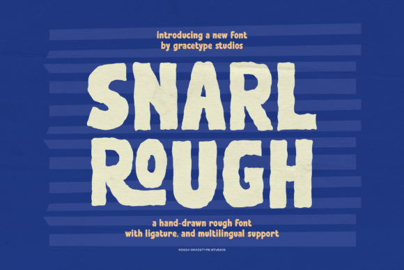Snarl Rough: A Bold Hand-Drawn Typeface for Crafters and Makers